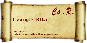 Csernyik Rita névjegykártya